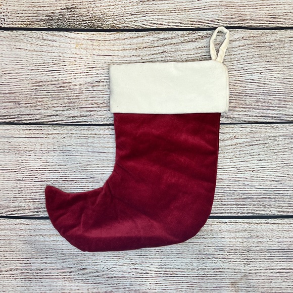 Pottery Barn “Jessica” Mini Velvet Stocking - Picture 2 of 3